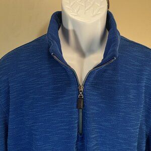 Robert Graham Men's royal blue long sleeve 1/2 zip Sweater XXL 2XL pullover